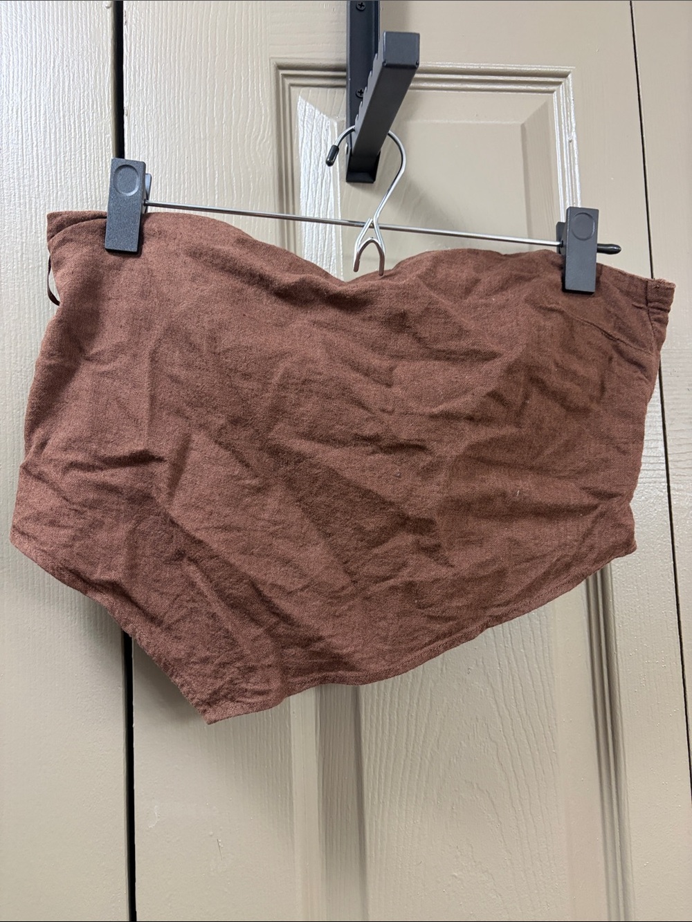 Abercrombie & Fitch Brown Strapless Crop Top